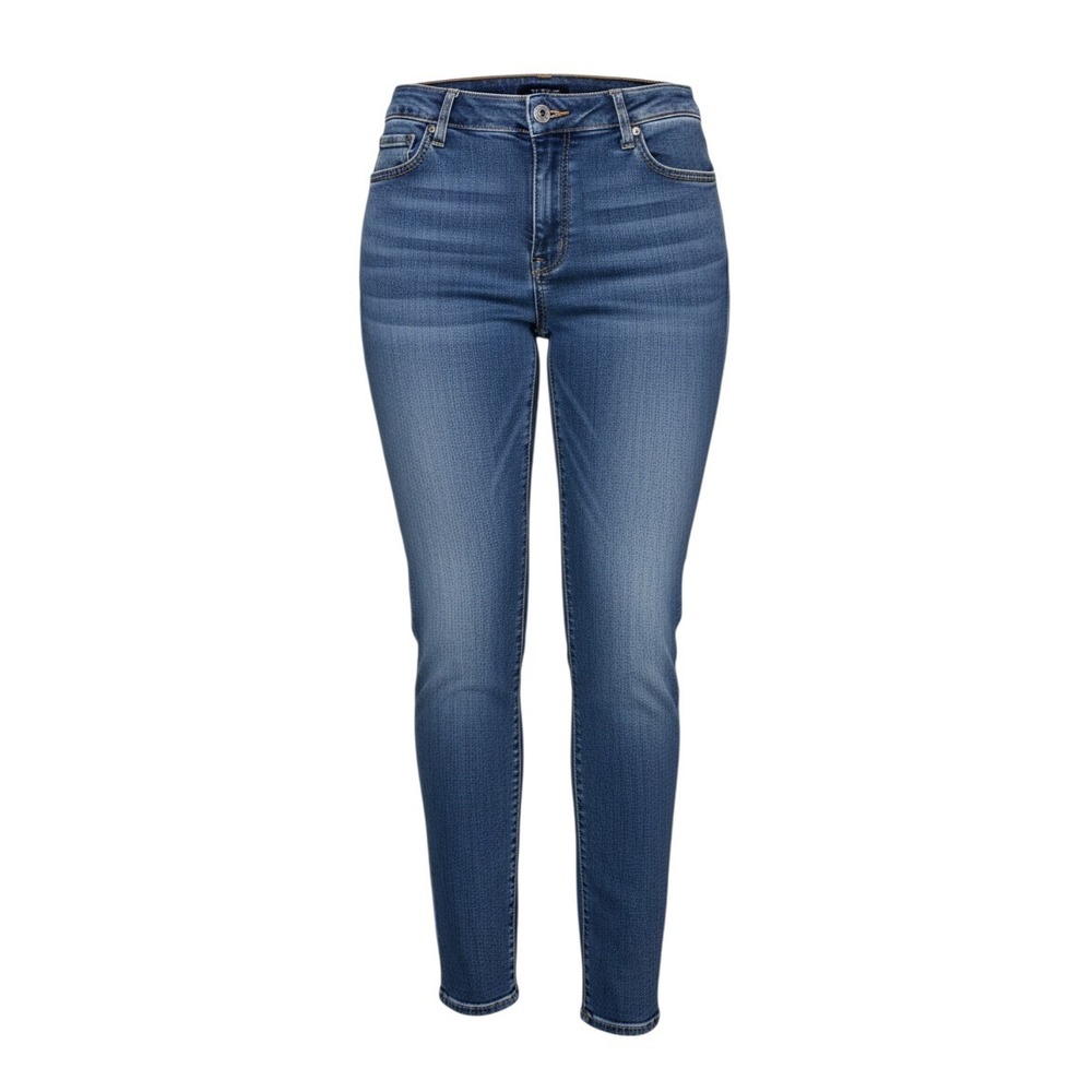Chicos So Slimming Girlfriend Jeans Size 2.5 Regular Medium Wash Blue Denim